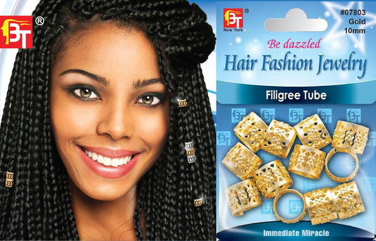 MI Hair Distribution - BRAID JEWELRY FLIGIREE TUBE-10 MM GOLD