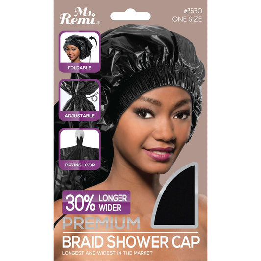 Annie International - Ms. Remi Max Jumbo Braid Shower Cap Black