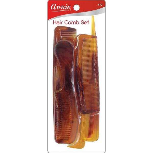 Annie International - Annie Family Comb Set 6Ct Tortoise