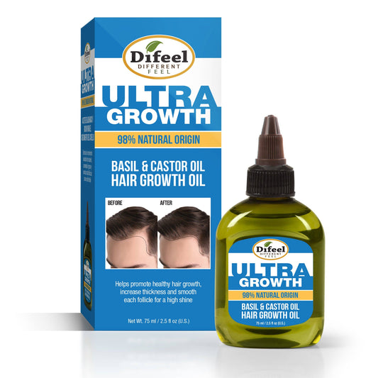 Difeel - MENS Ultra Growth Basil & Castor Hair Growth Oil 2.5 fl. oz.