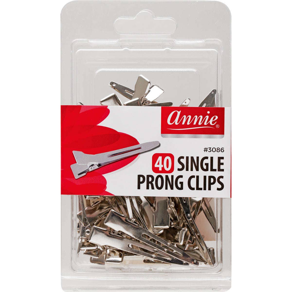 Annie International - Annie Single Prong Clips 40Ct