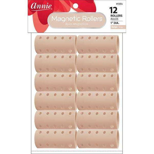 Annie International - Annie Magnetic Rollers 1In 12Ct Beige