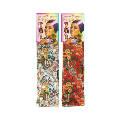 SM Beauty LLC - Edge Scarf | Printed Graphics (Assorted): TES129-130 Oriental Flower #1/ Flower #2 (12PCS)