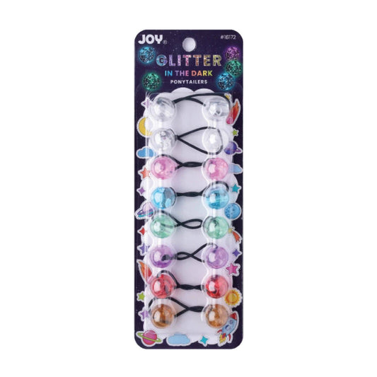 Annie International - Joy Twin Beads Ponytailer 20mm 8ct Glitter Glow Multicolor