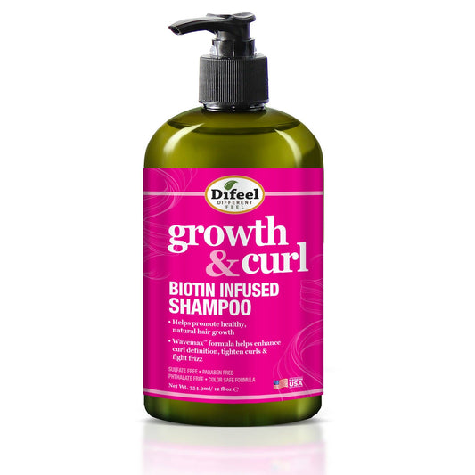 Difeel - Difeel Growth and Curl Biotin Shampoo 12 oz.
