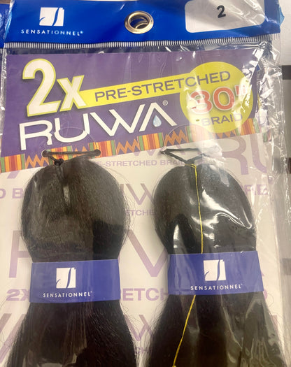 RUWA PRE-STRETCHED BRAID - 12''