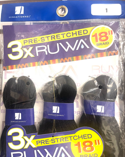 RUWA PRE-STRETCHED BRAID - 12''