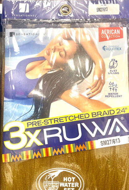 RUWA PRE-STRETCHED BRAID - 12''