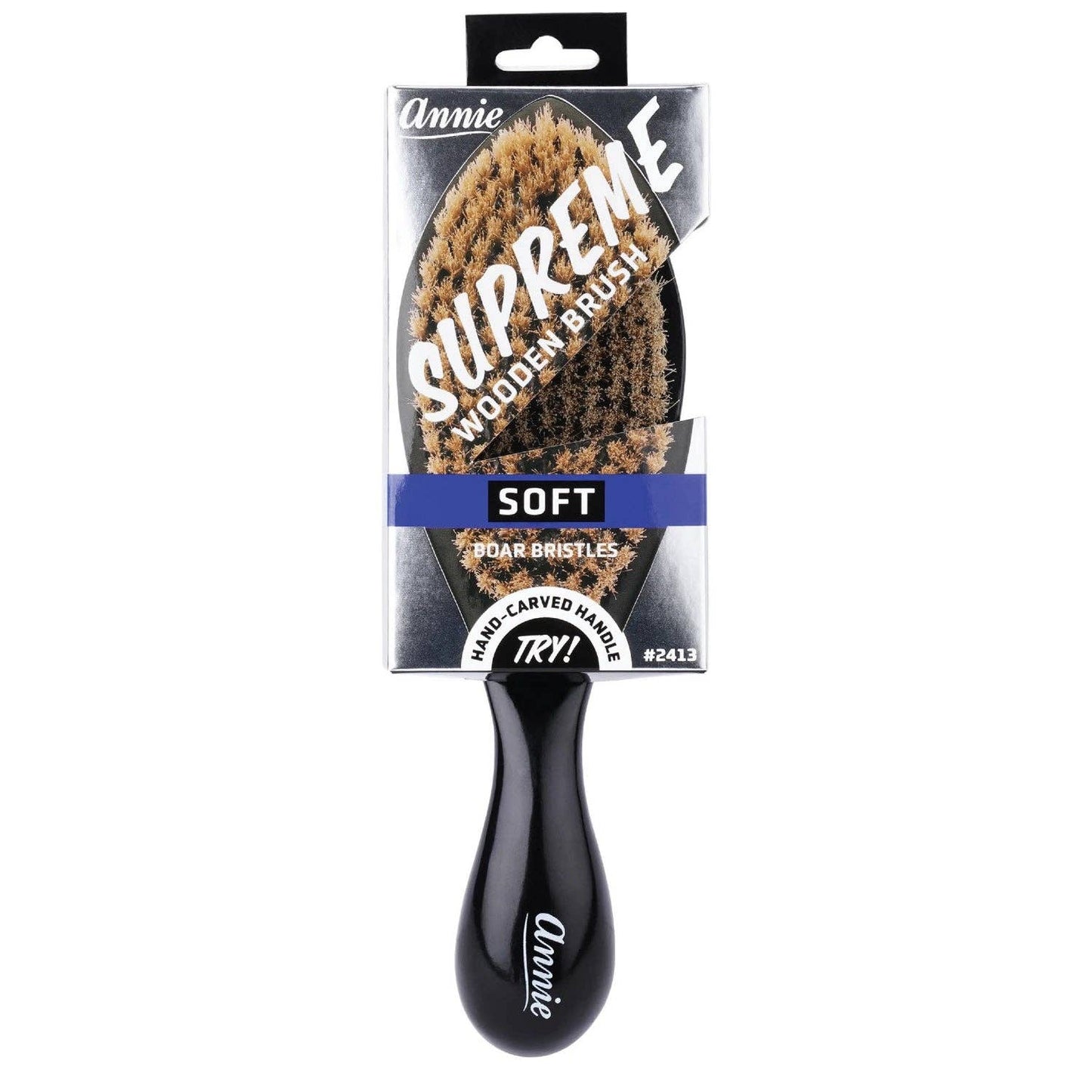 Annie International - Annie Supreme Wave Brush Soft Boar Bristles