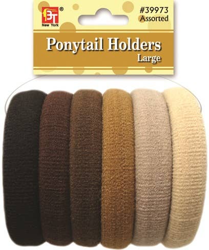 PONYTAIL HOLDERS LARGE ASSORTED