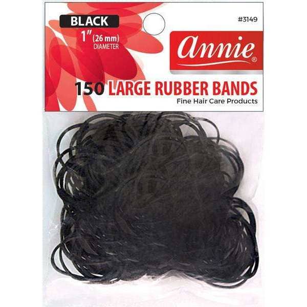 Annie International - Annie Rubber Bands Large 150Ct Black