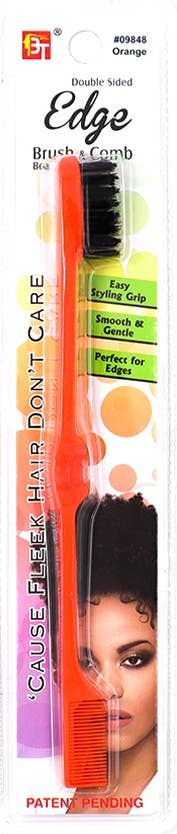 MI Hair Distribution - Edge Brush & Comb - Orange