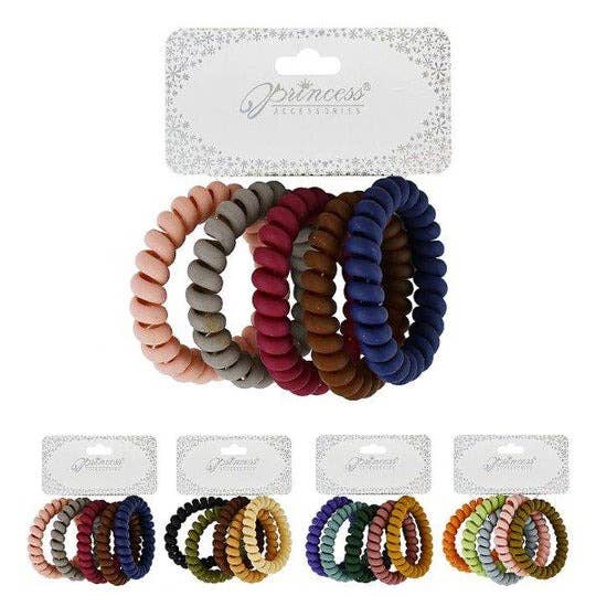 Calinaze - SPIRAL HAIR TIES: Multi