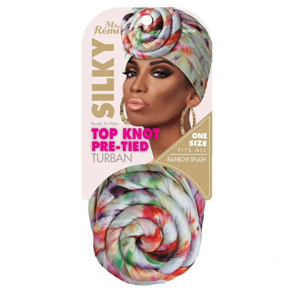 Ms. Remi Silky Top Knot Pre-Tied Turban Assorted Colors